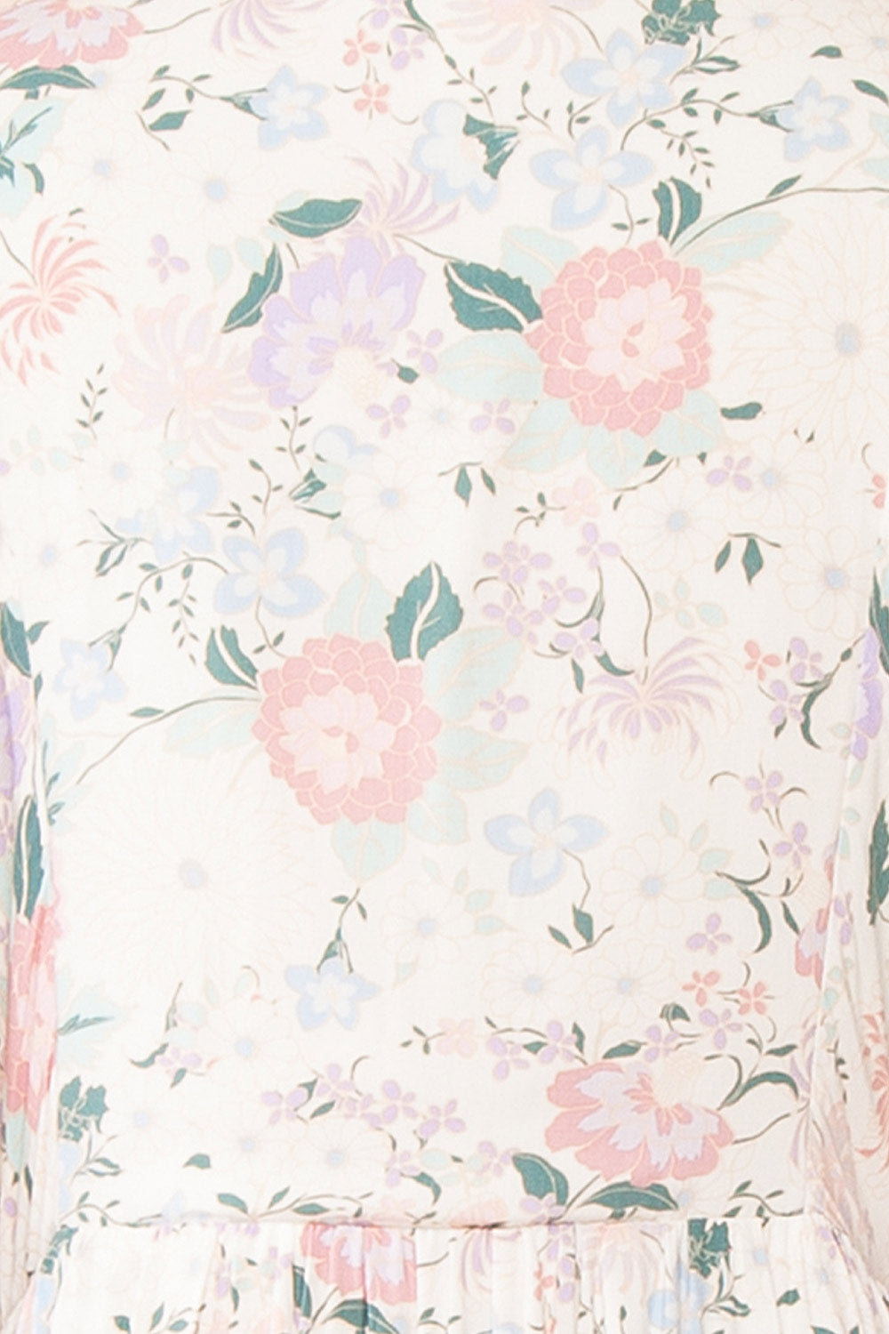 Marla Long Sleeve White Floral Midi Dress | Boutique 1861 fabric