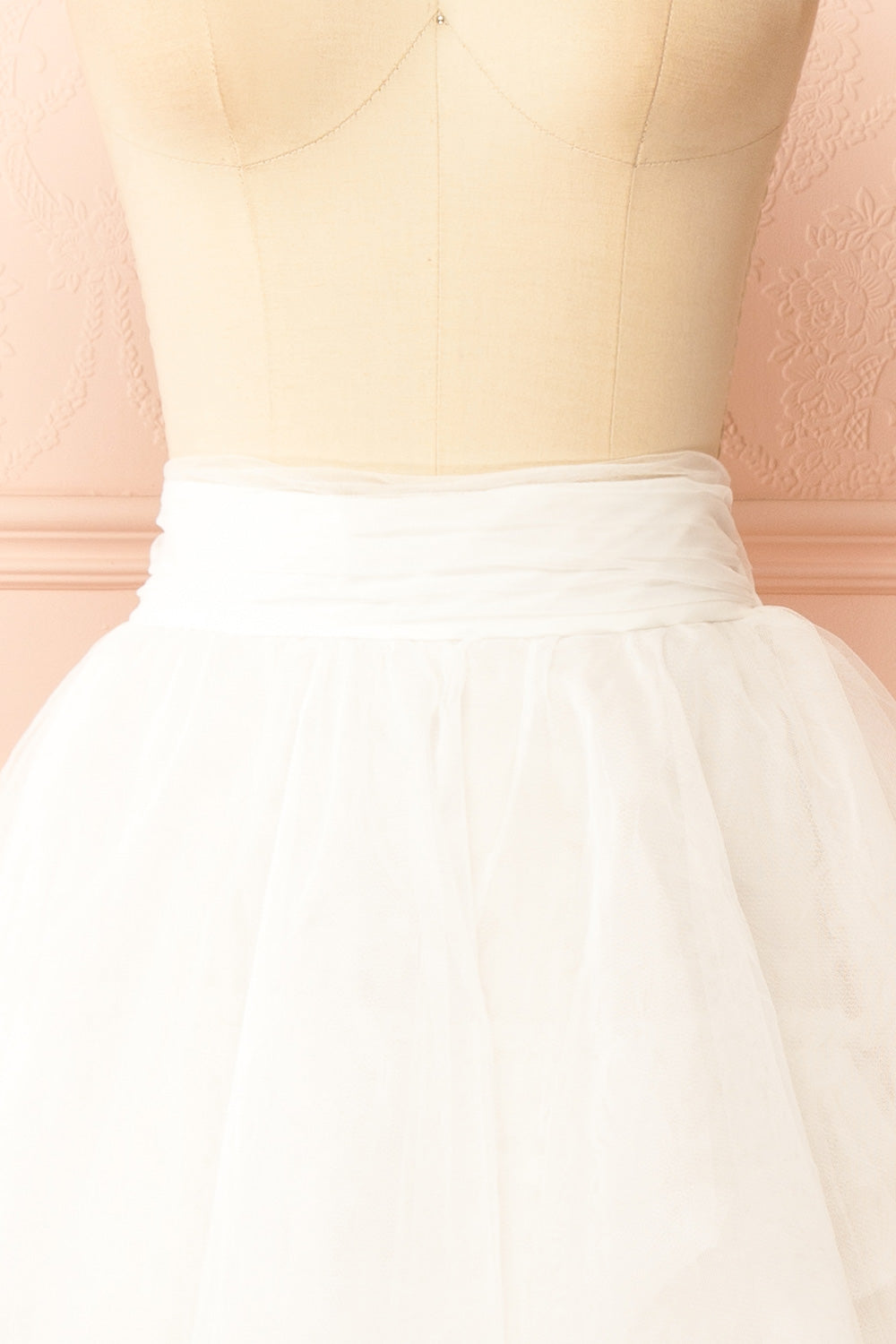 Masako Maxi White Tulle Layered Skirt | Boudoir 1861 front
