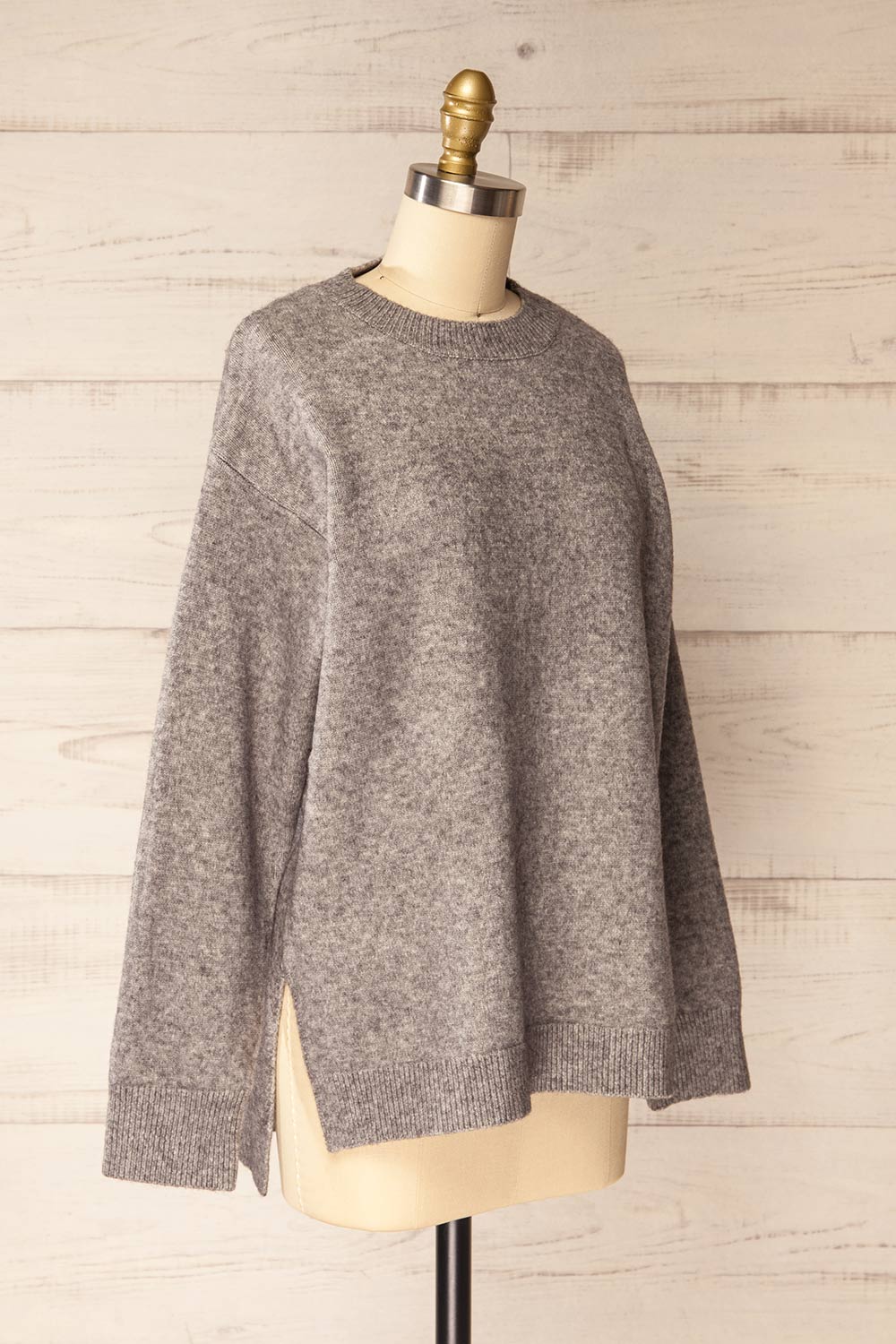 Matai Grey Oversized Loungewear Top | La petite garçonne side view