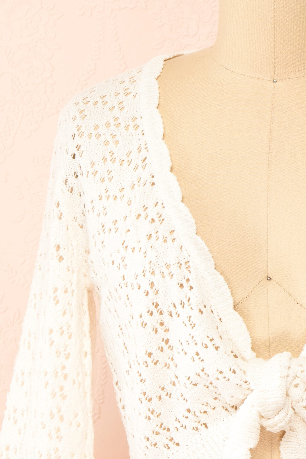 Mattie Ivory Crochet Bolero to Tie | Boutique 1861 front