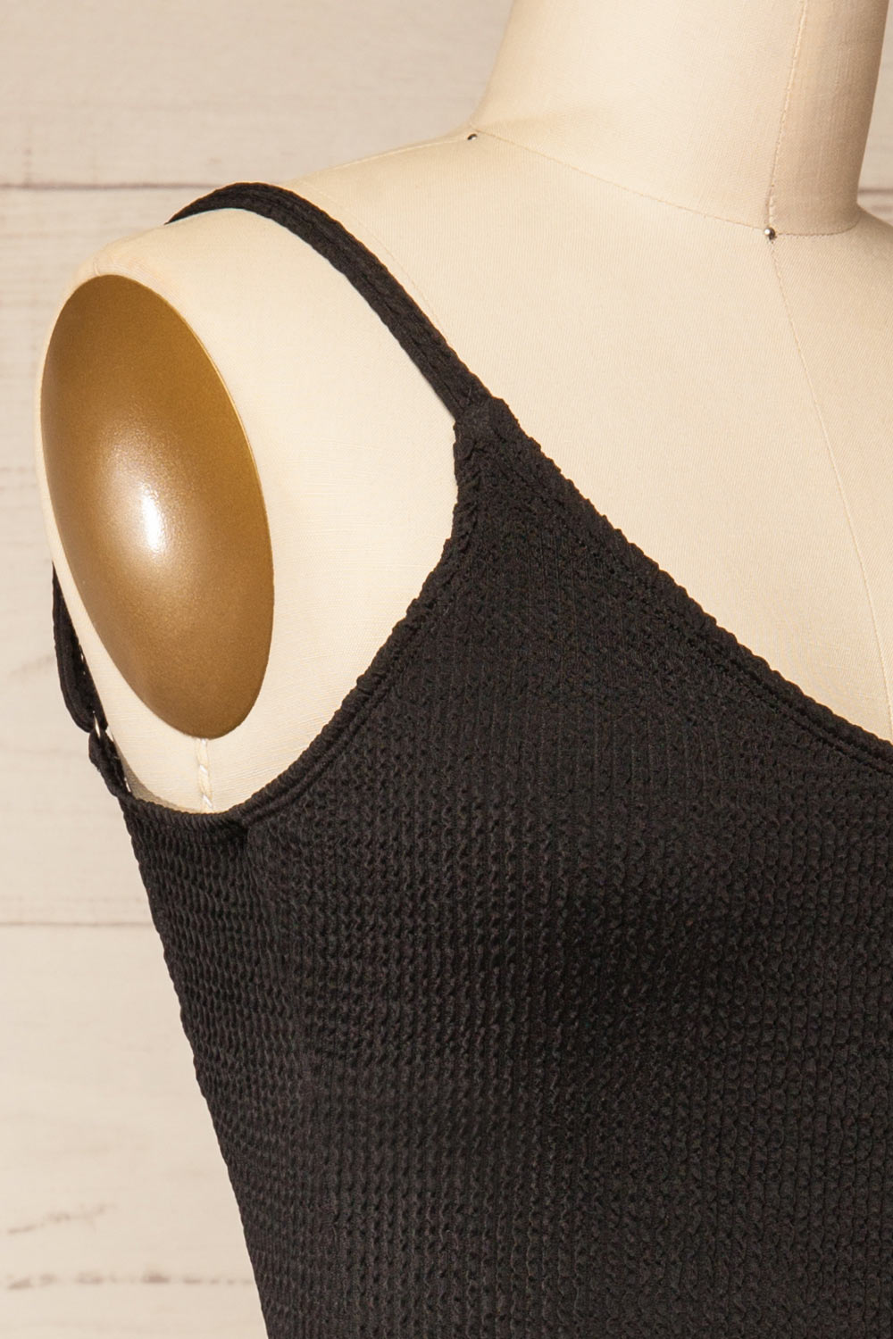 Maui Black Low Back One-piece Bathing Suit | La petite garçonne side