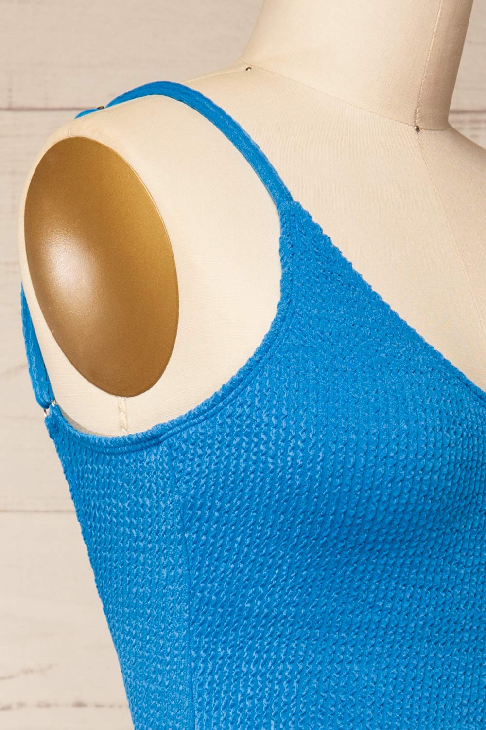 Maui Blue Low back One-piece Swimsuit | La petite garçonne side