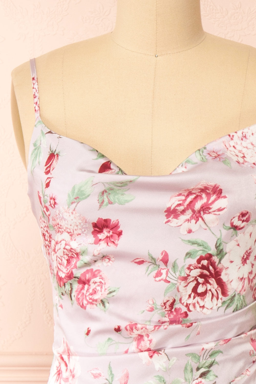 Mauvali Cowl Neck Floral Midi Dress | Boutique 1861 front