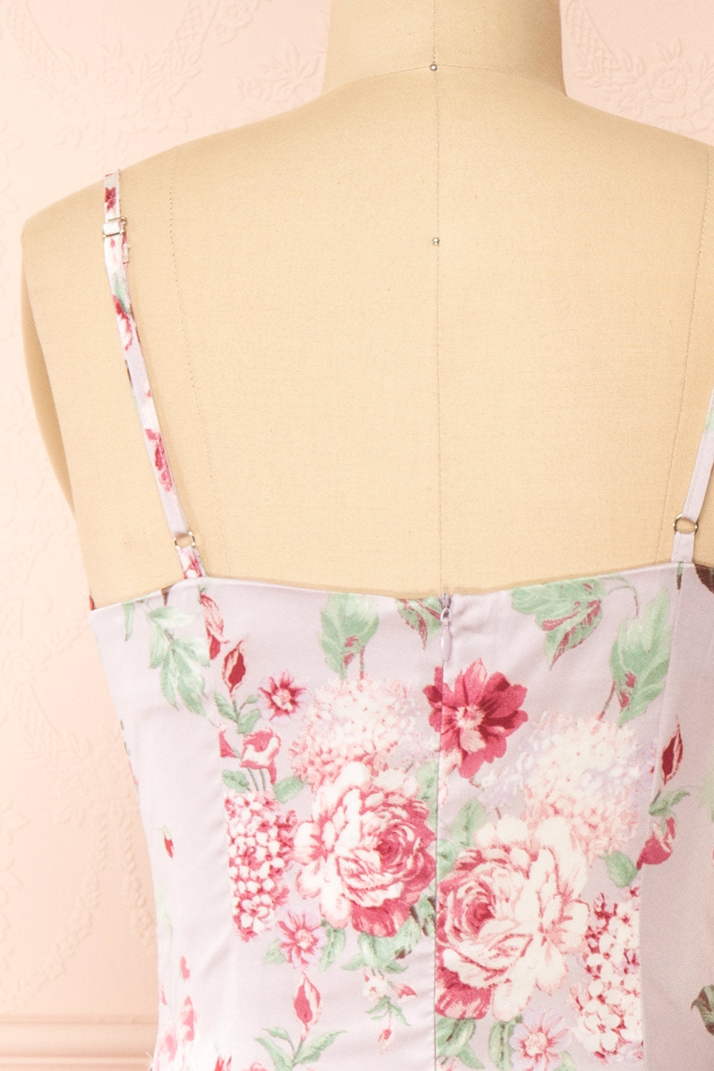 Mauvali Cowl Neck Floral Midi Dress | Boutique 1861 back