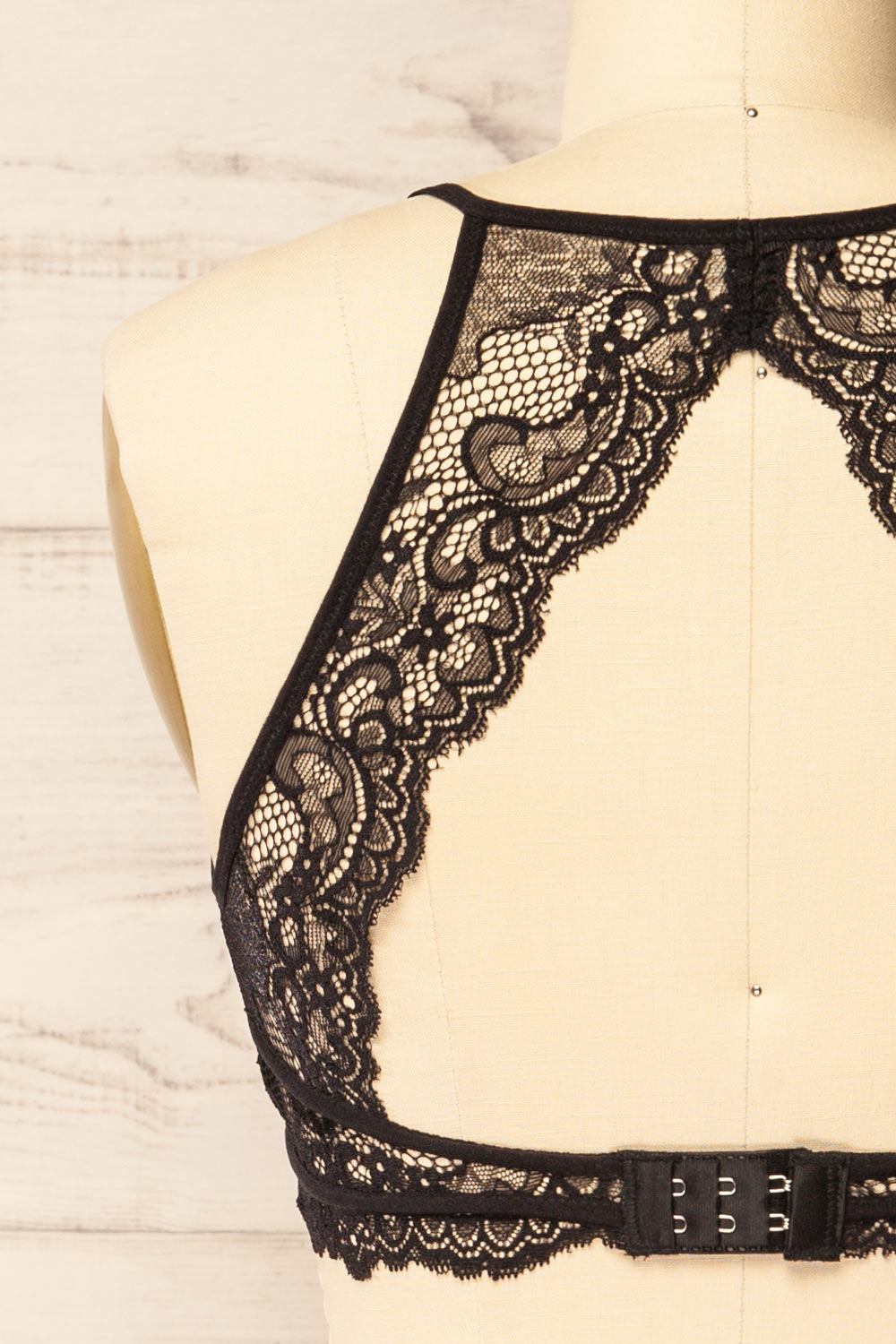 Maven Black Lace Halter Bralette | La petite garçonne back