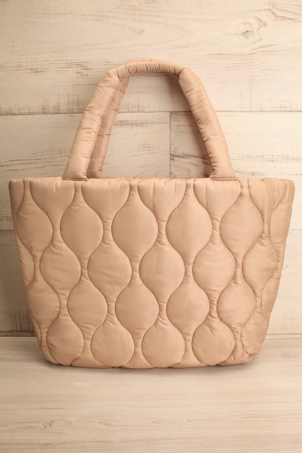 Maverick Beige Large Quilted Tote Bag | La petite garçonne