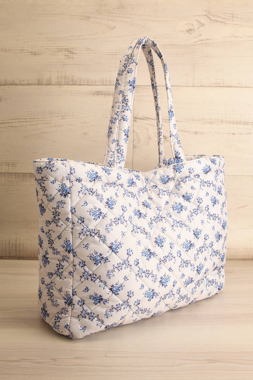Mbuyi Blue Quilted Floral Tote Bag | Boutique 1861 side