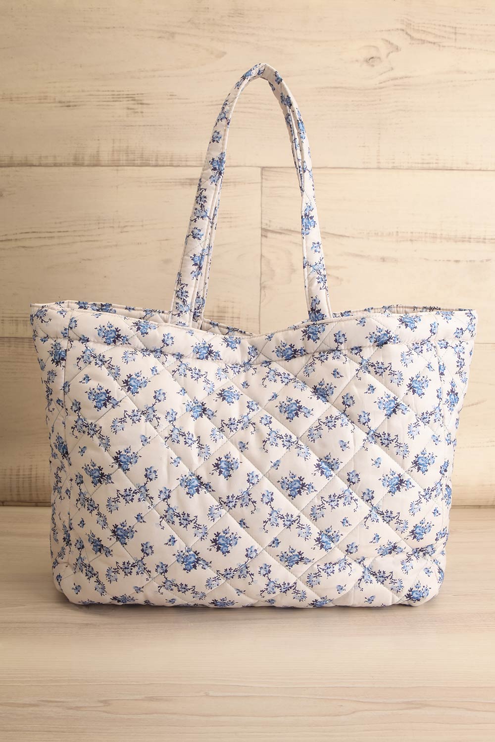 Mbuyi Blue Quilted Floral Tote Bag | Boutique 1861 front