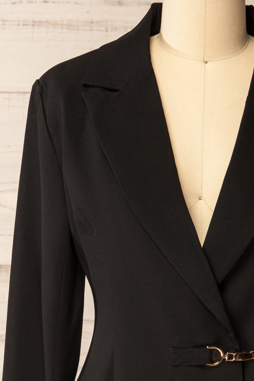 Mecheria Short Black Blazer Dress | La petite garçonne front