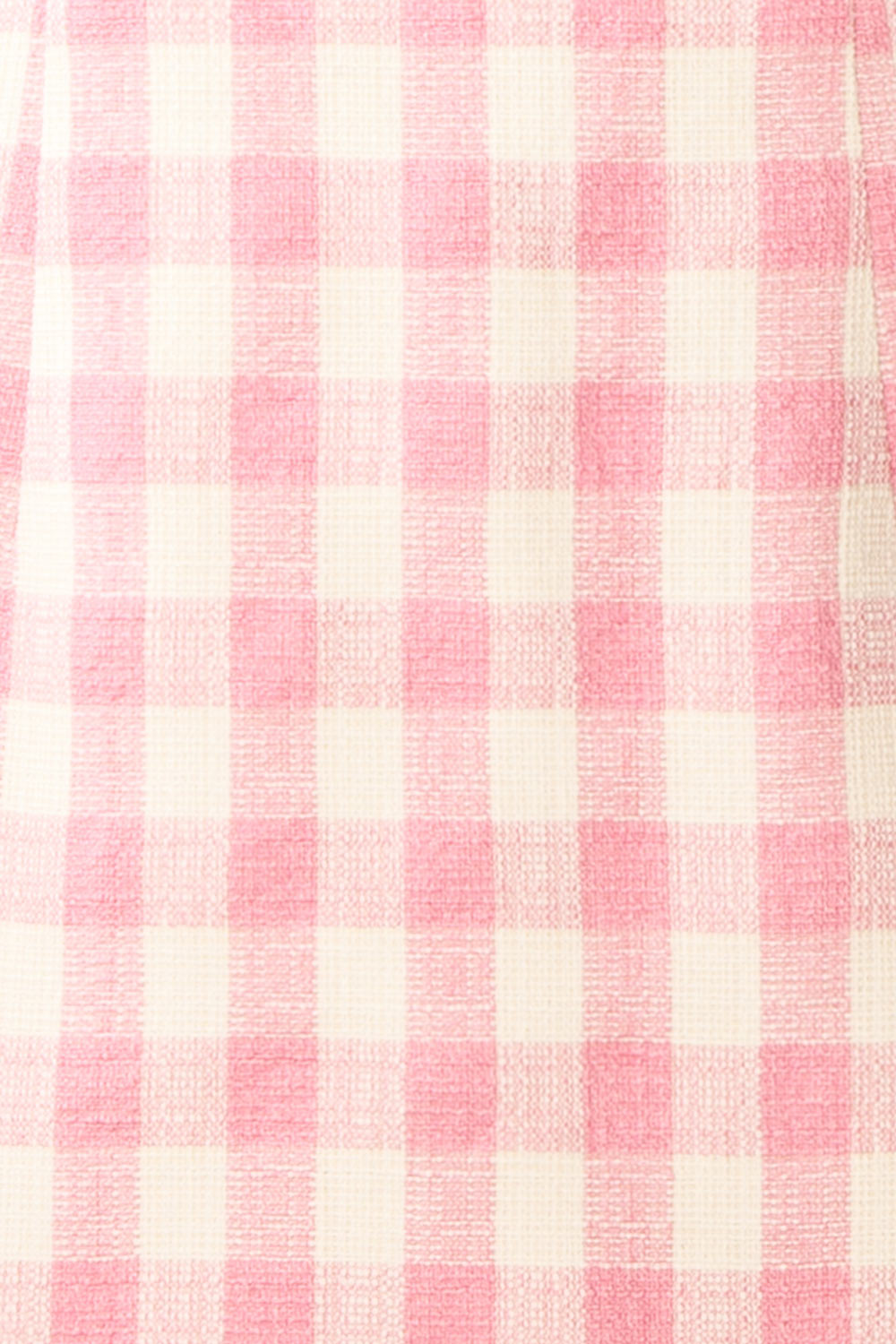 Medina Short Pink Tweed Gingham Dress | Boutique 1861 fabric
