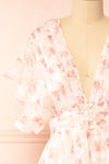 Melina Floral Maxi Dress w/ Ruffles | Boutique 1861 front close-up