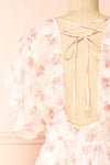 Melina Floral Maxi Dress w/ Ruffles | Boutique 1861 back close-up