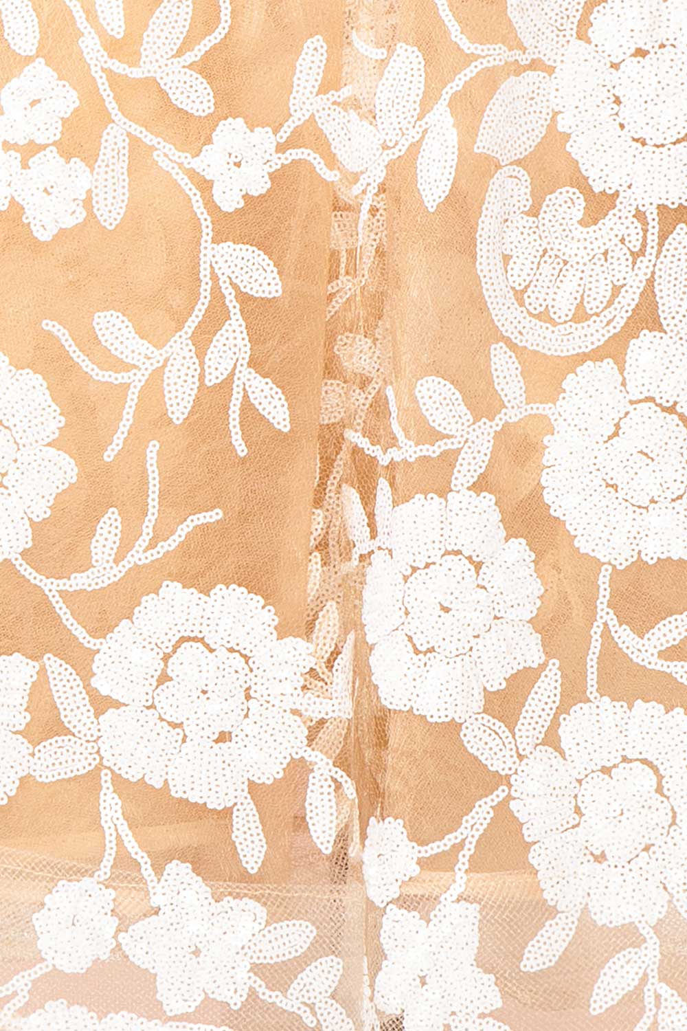 Melvina Short A-Line Dress w/ Sequin Flowers | Boudoir 1861 fabric