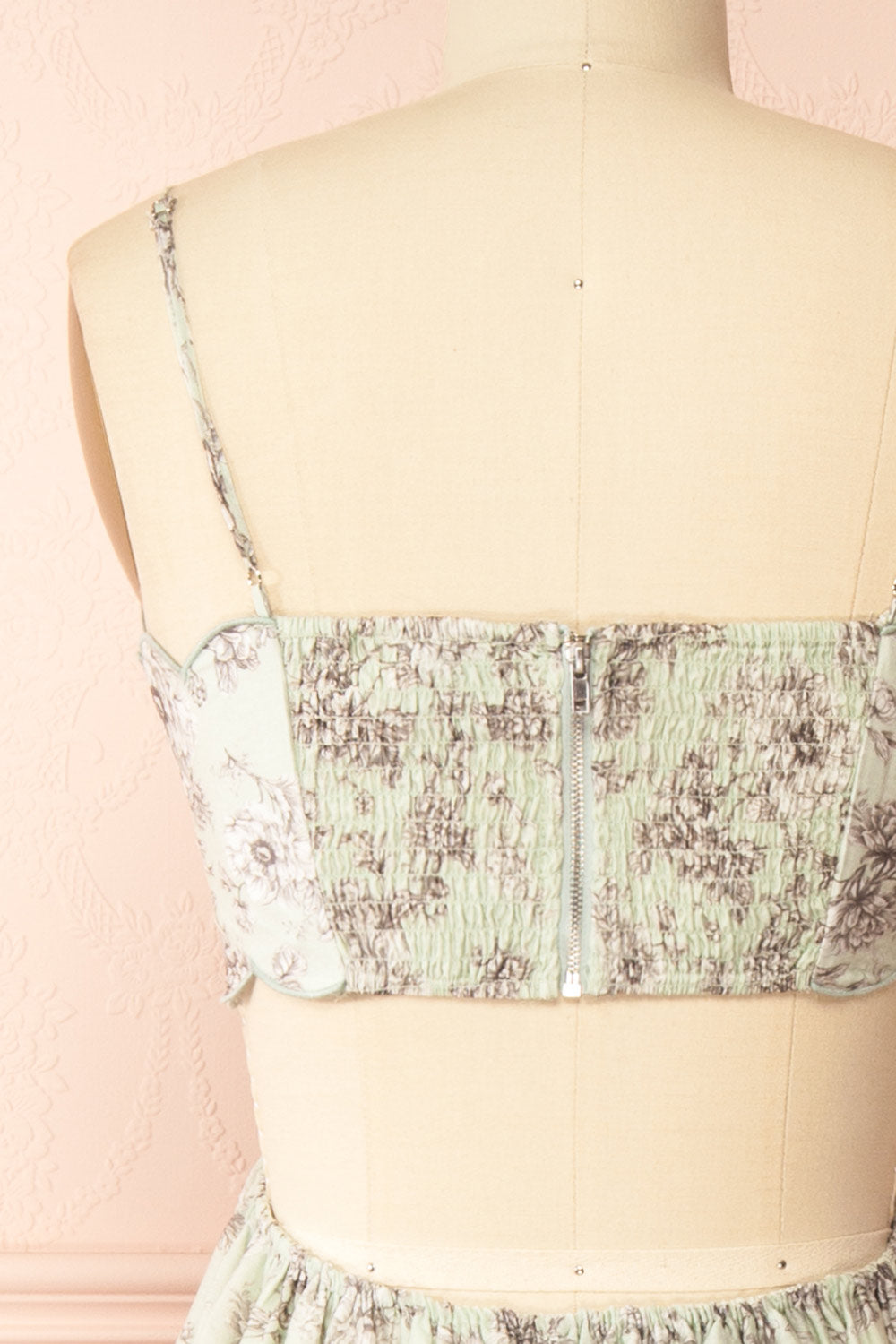 Manela Long A-Line Floral Dress with Back Cut-Out | Boutique 1861 back