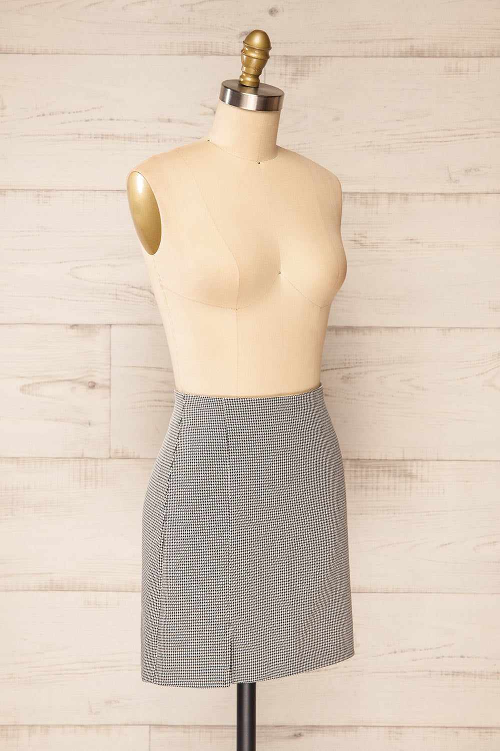 Menton Houndstooth Mini Skirt | La petite garçonne side view