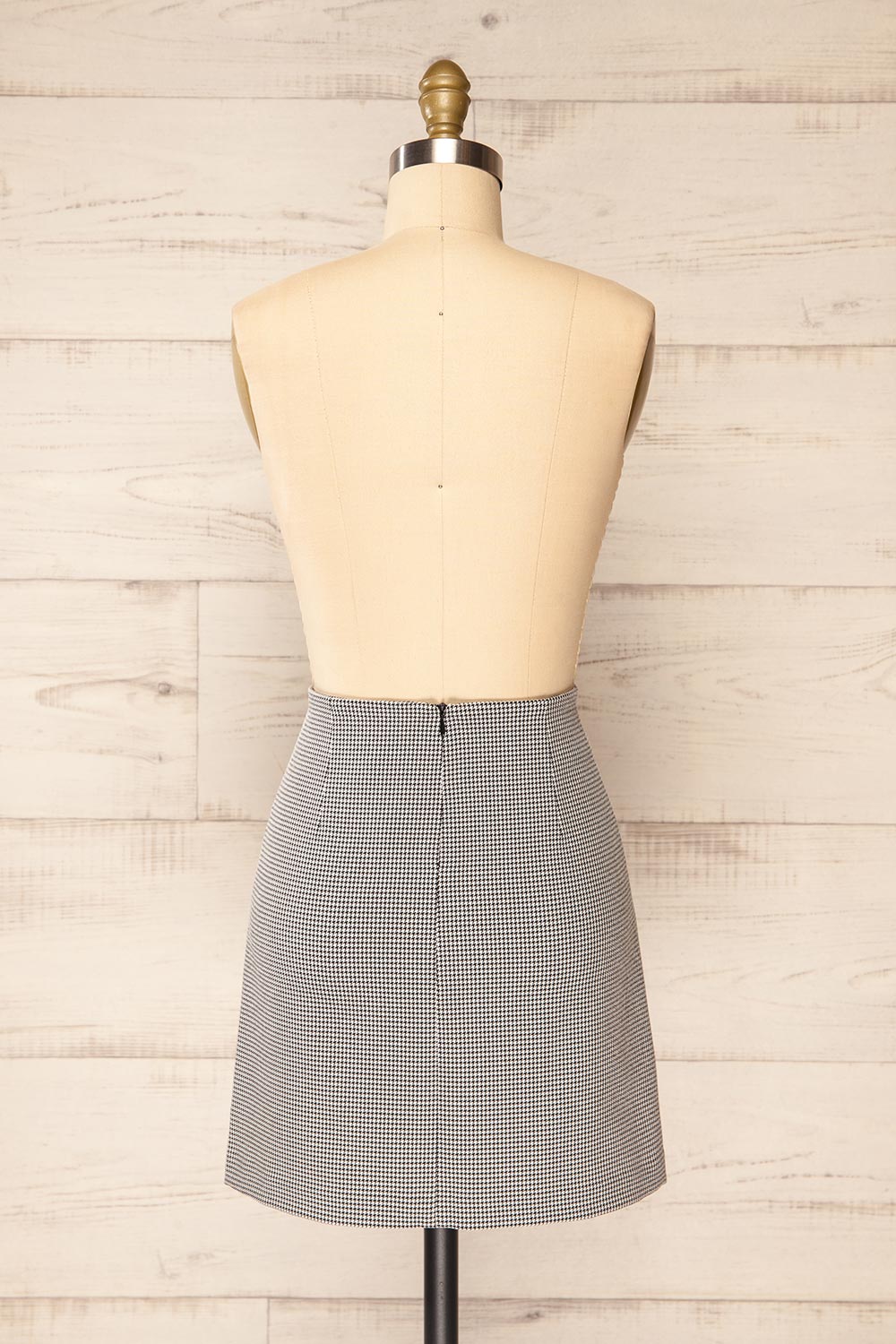 Menton Houndstooth Mini Skirt | La petite garçonne back view