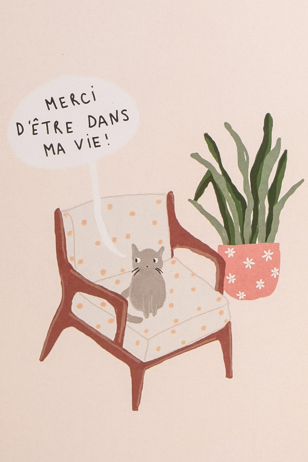 Merci d'être dans ma vie Card | Maison garçonne close-up