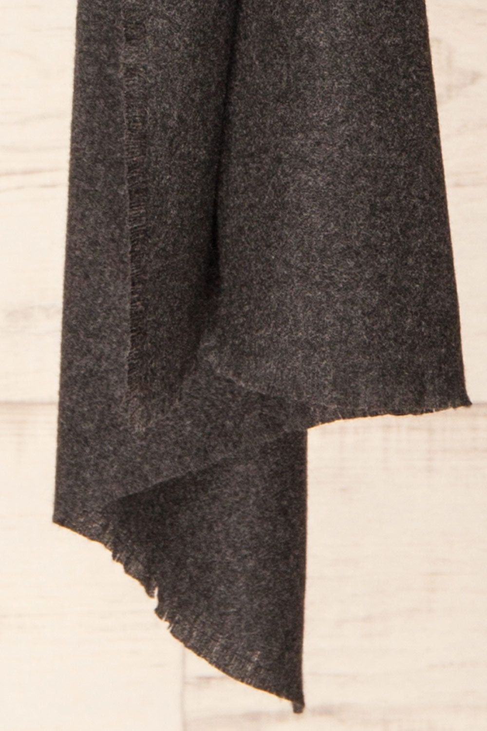 Mercure Charcoal Soft Woven Scarf | La petite garçonne fabric