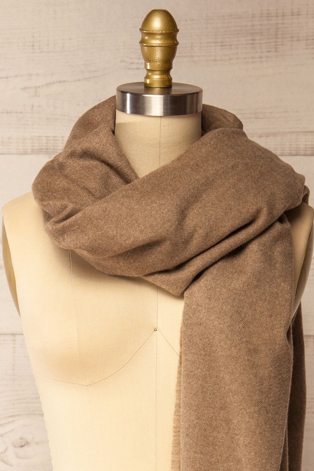 Mercure Taupe Soft Woven Scarf | La petite garçonne side