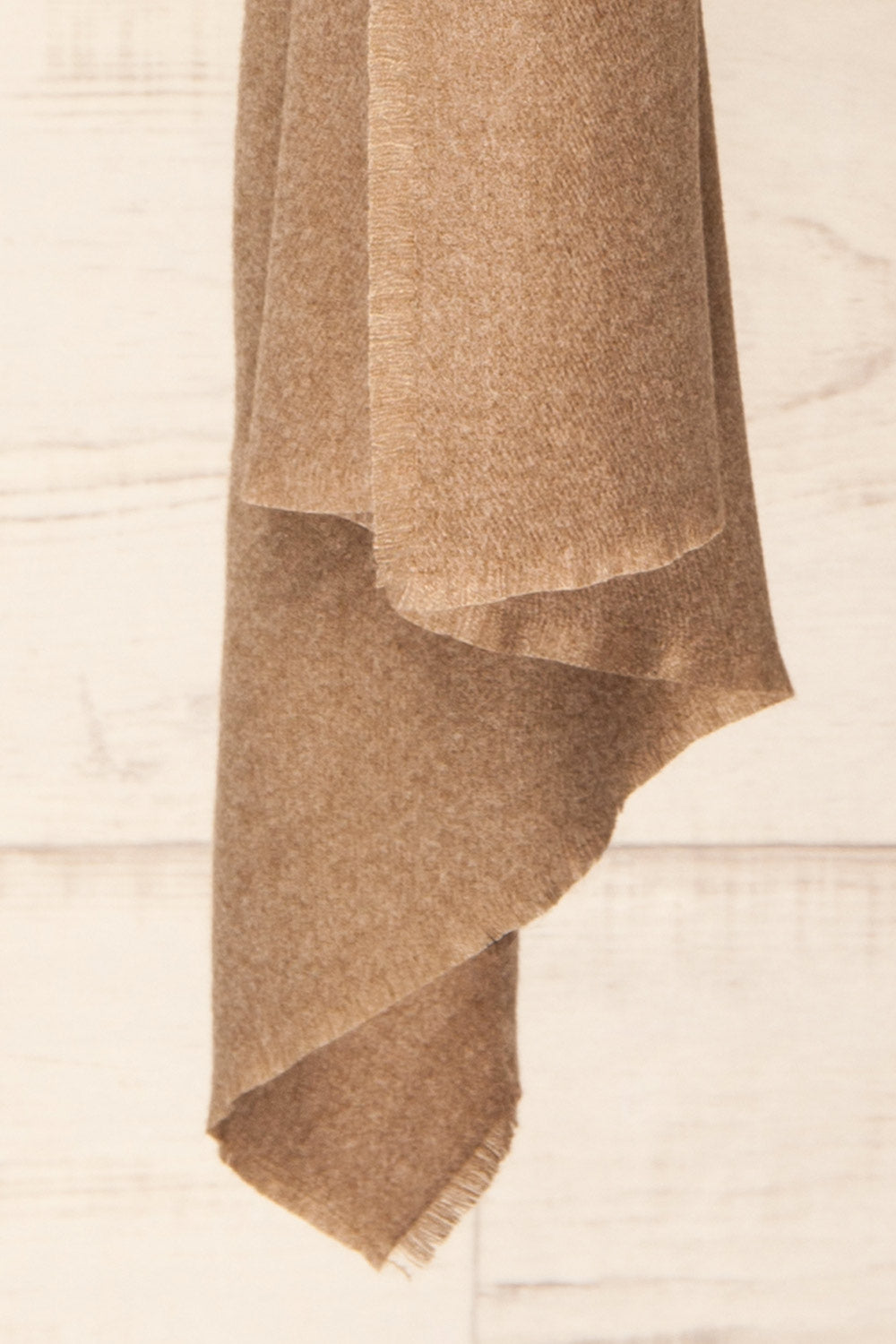 Mercure Taupe Soft Woven Scarf | La petite garçonne fabric