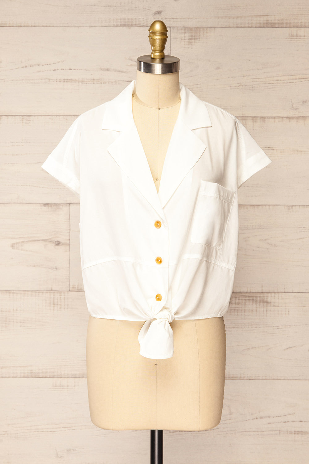 Merempah Blanc Haut Écourté à Nouer La petite garçonne