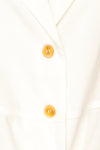 Merempah White Crop Top w/ Front Tie | La petite garçonne fabric