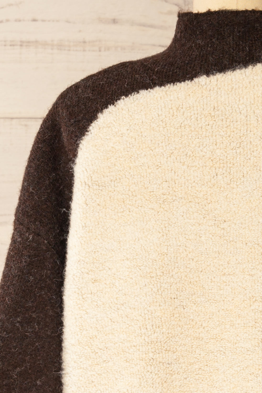 Merta Two-Toned Sherpa Sweater | La petite garçonne back