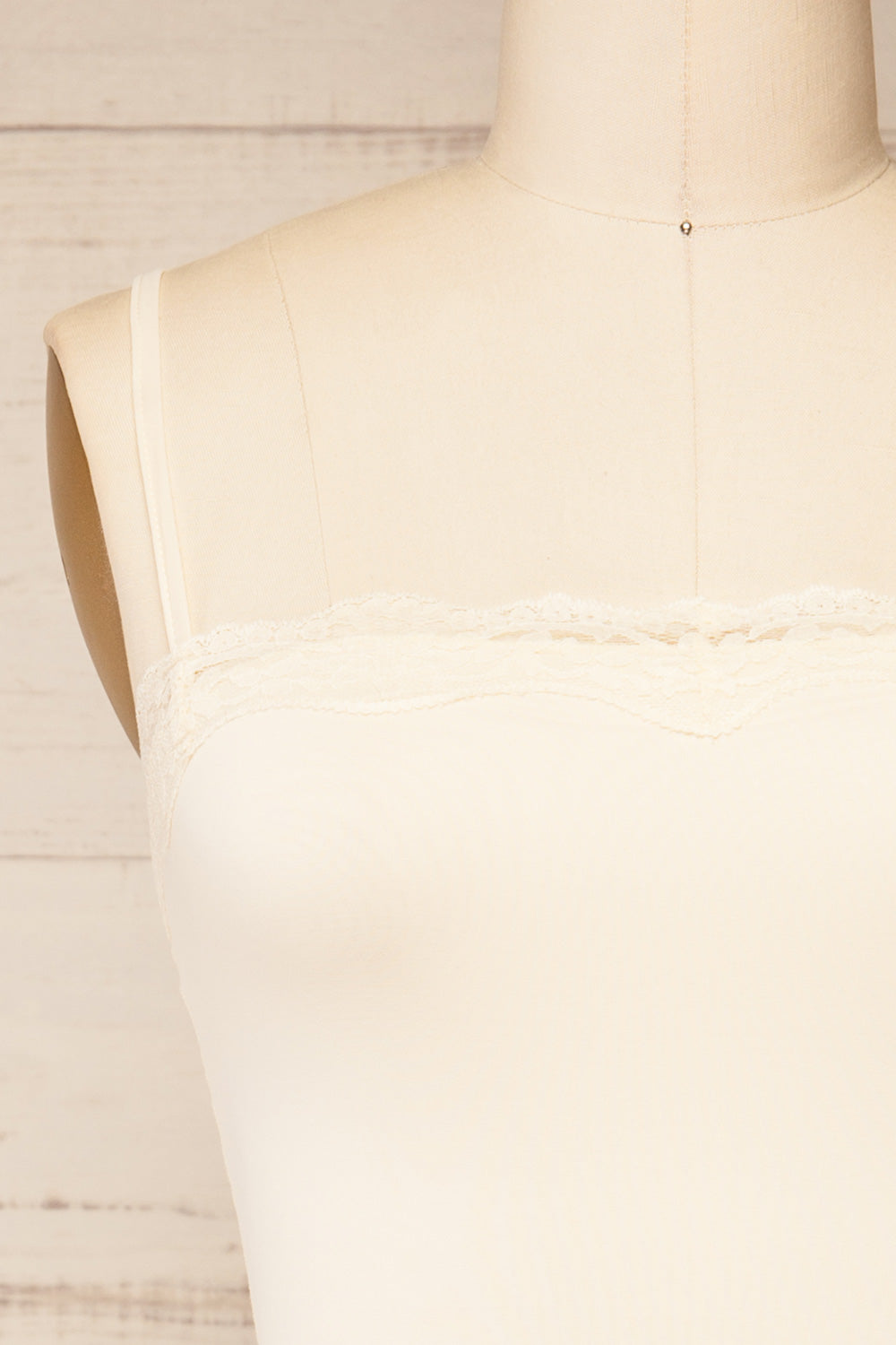 Metzi Stretchy Ivory Lounging Romper | La petite garçonne front