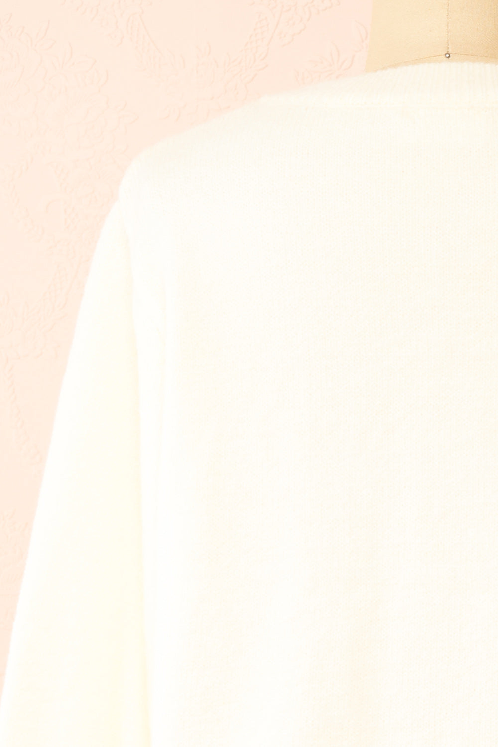 Minara Ivory Button-Down Cardigan w/ Bows | Boutique 1861 back