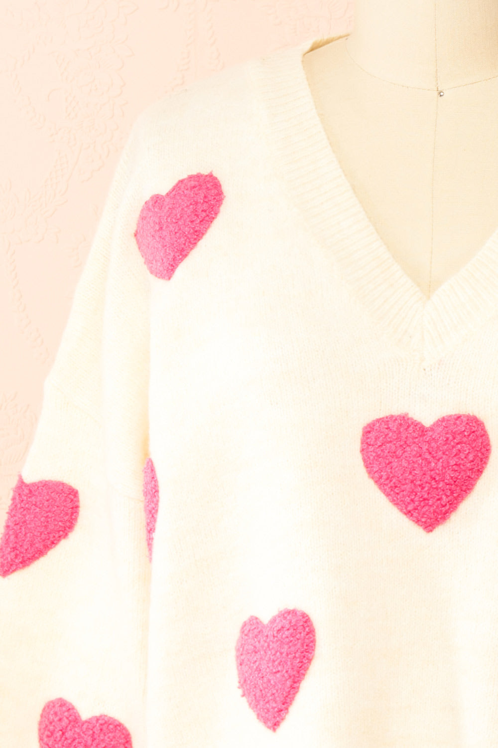 Minerve Heart Patterned Knit Sweater | Boutique 1861 front
