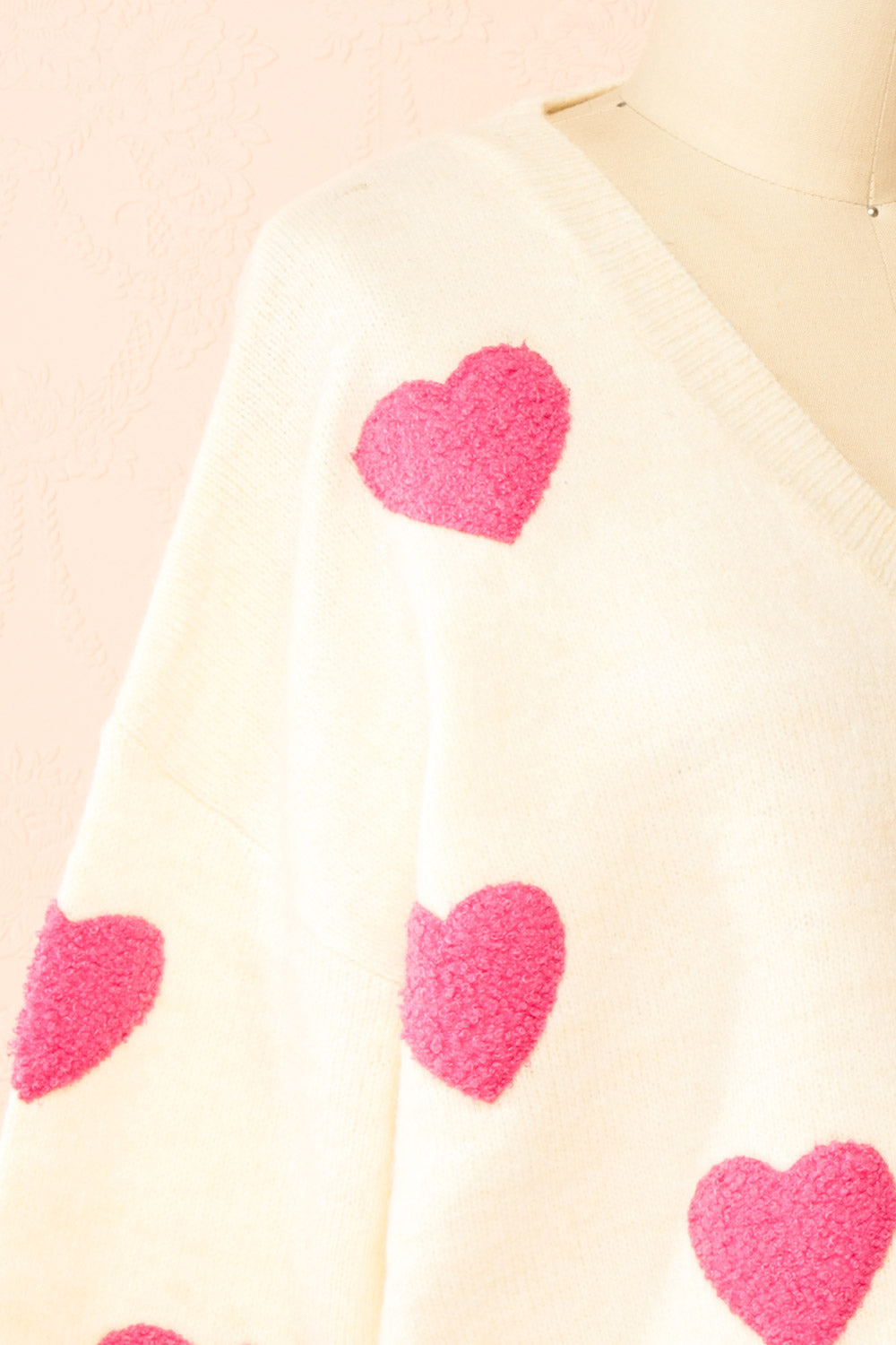 Minerve Heart Patterned Knit Sweater | Boutique 1861 side