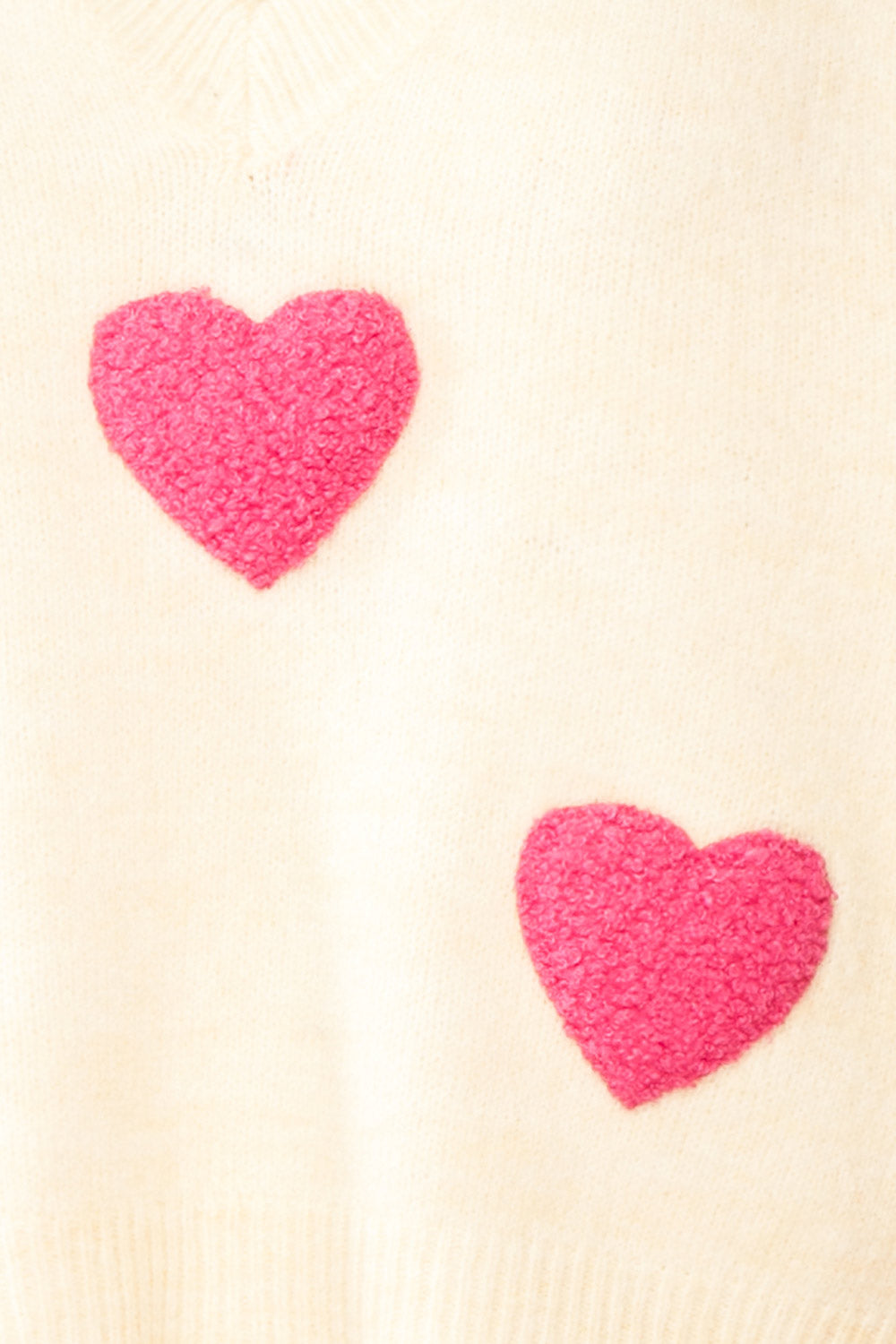 Minerve Heart Patterned Knit Sweater | Boutique 1861 fabric