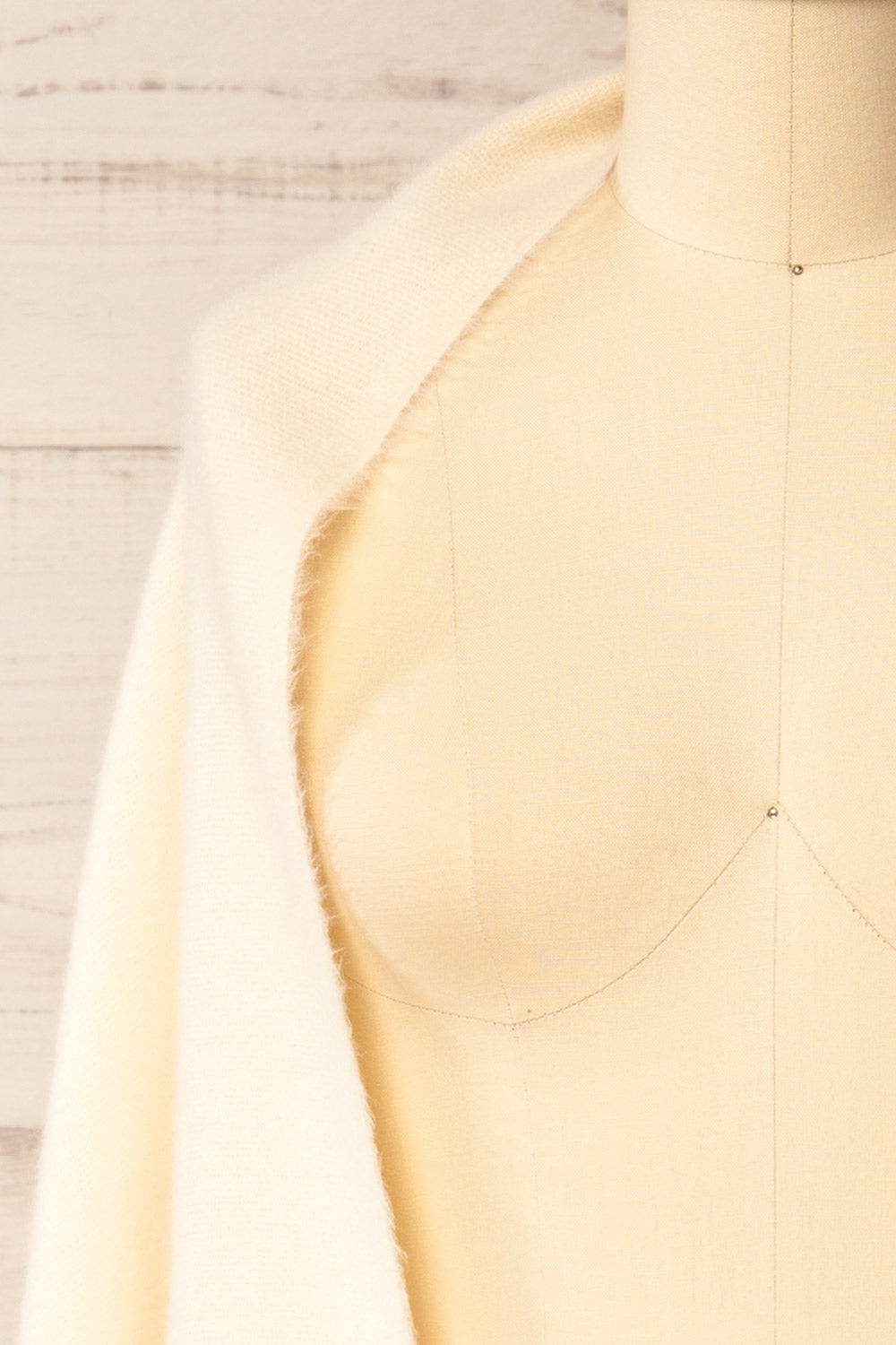 Minet Ivory Fuzzy Knit Scarf | La petite garçonne shawl