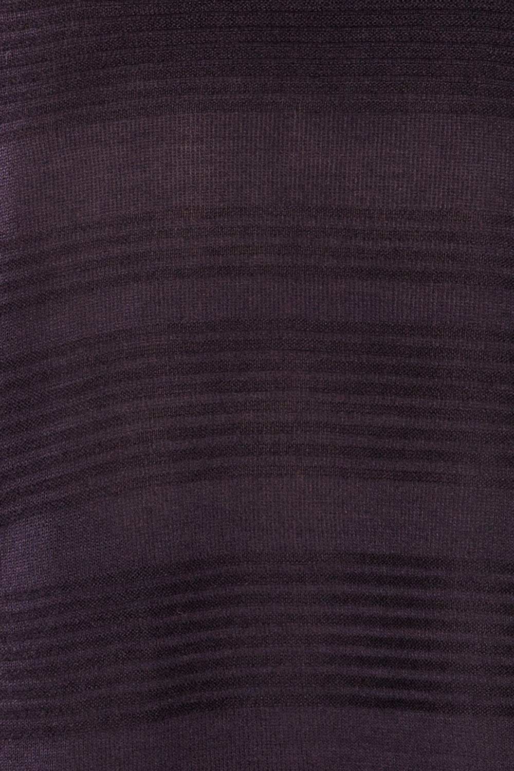 Mirando Navy Thin Knit Striped Sweater | La petite garçonne fabric