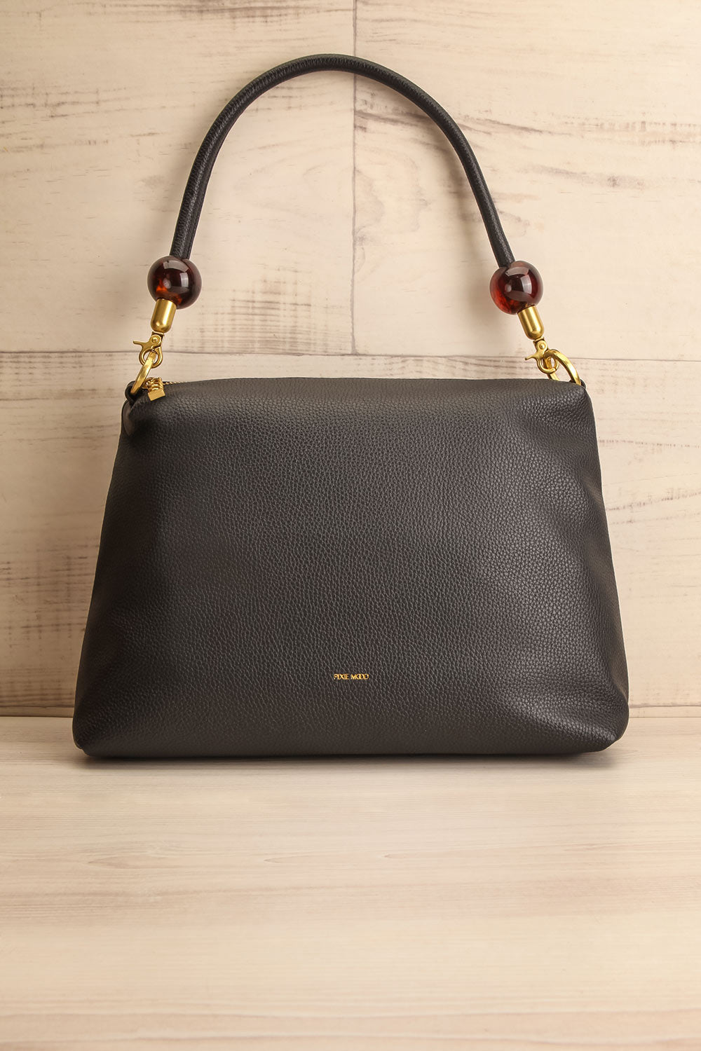 Miriane Black Shoulder Bag w/ Removable Crossbody Strap front view