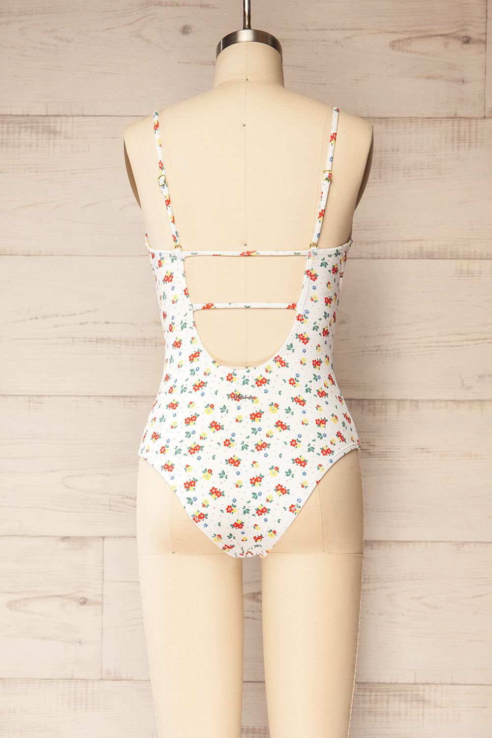 Mirjami Floral and Dots One-Piece Swimsuit | La petite garçonne back view