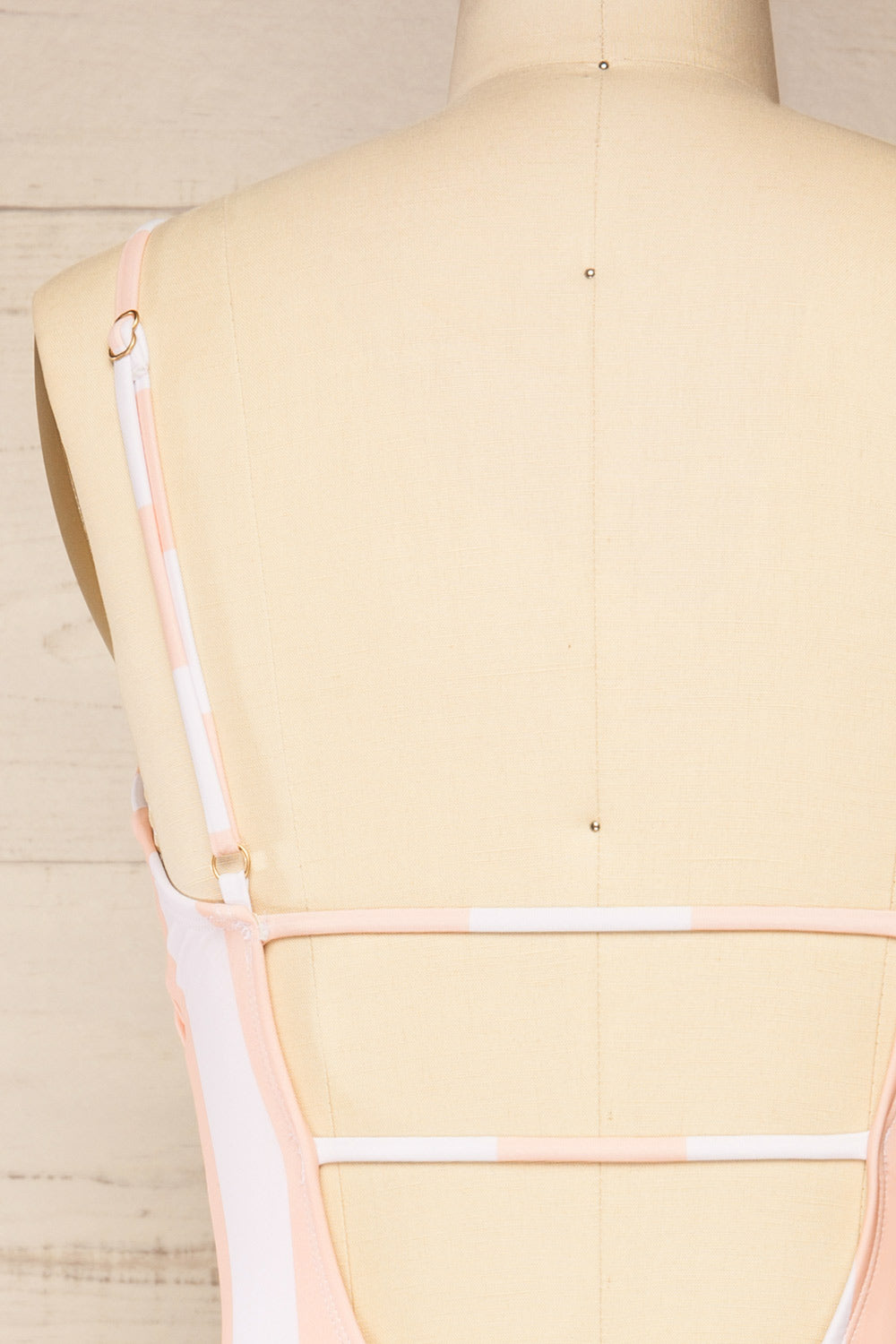 Mirjami Stripes Pink One-Piece Swimsuit | La petite garçonne back