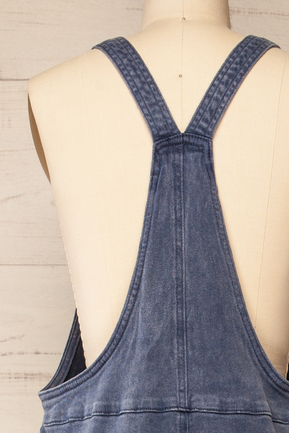Missenden Blue Grey Denim Overalls | La petite garçonne back