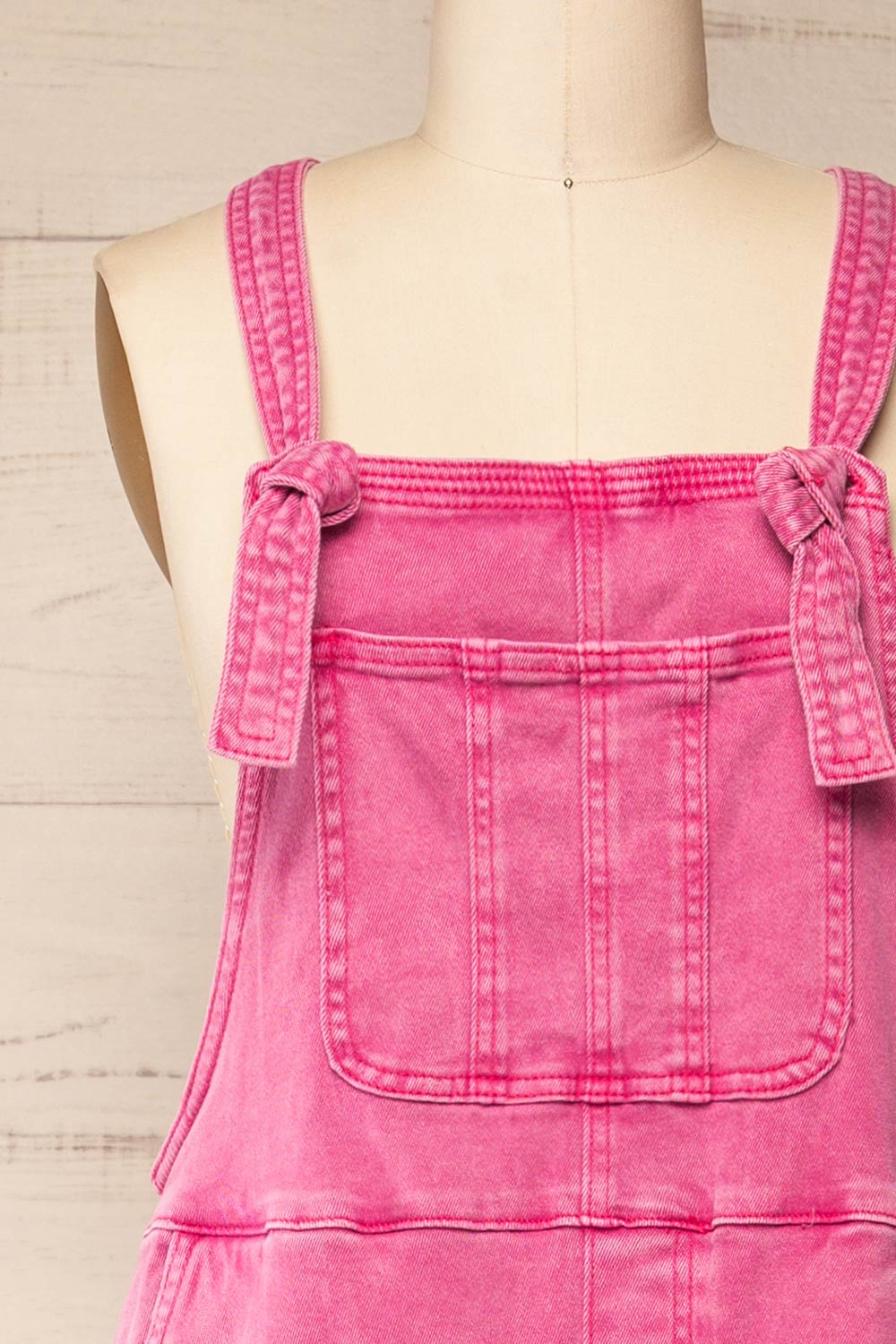 Missenden Pink Denim Overalls | La petite garçonne front