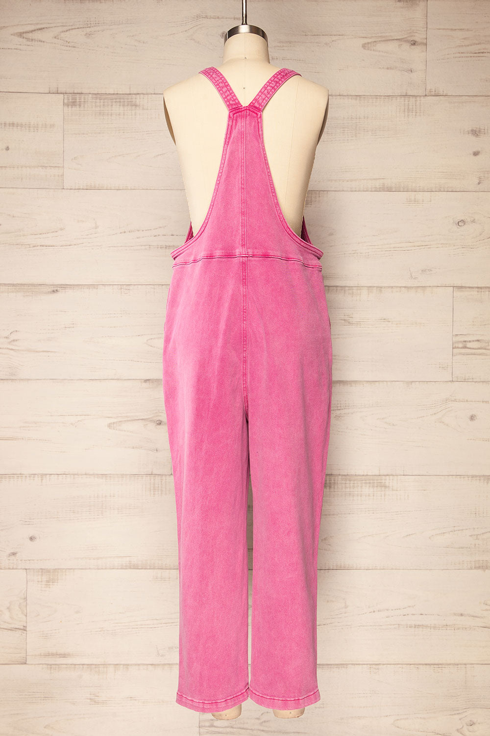 Missenden Pink Denim Overalls | La petite garçonne  back view