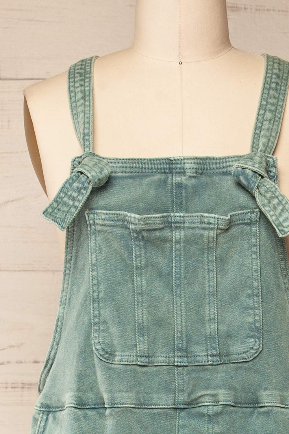 Missenden Sage Denim Overalls | La petite garçonne front