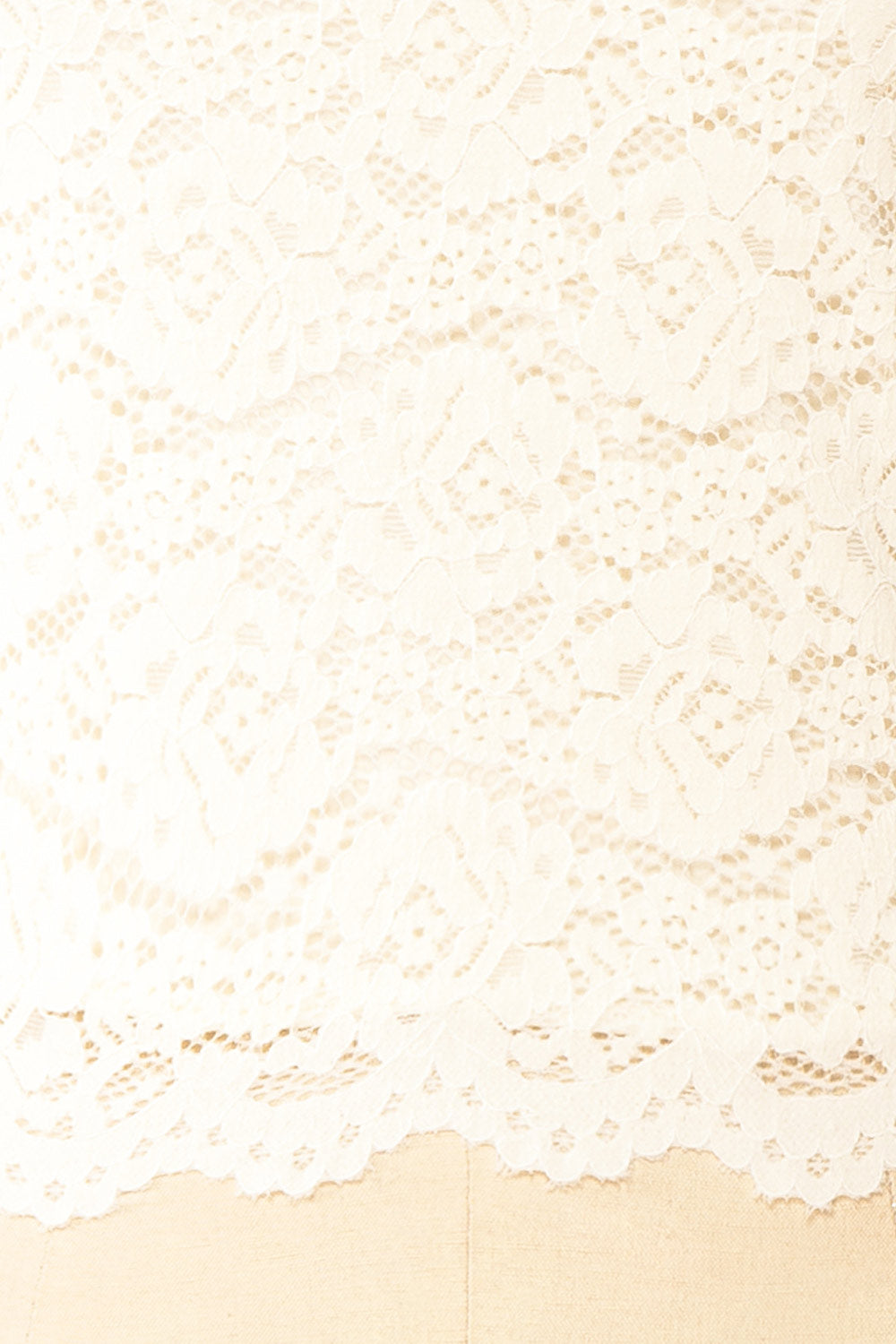 Mizar Ivory Lace Crop Top | Boudoir 1861 fabric