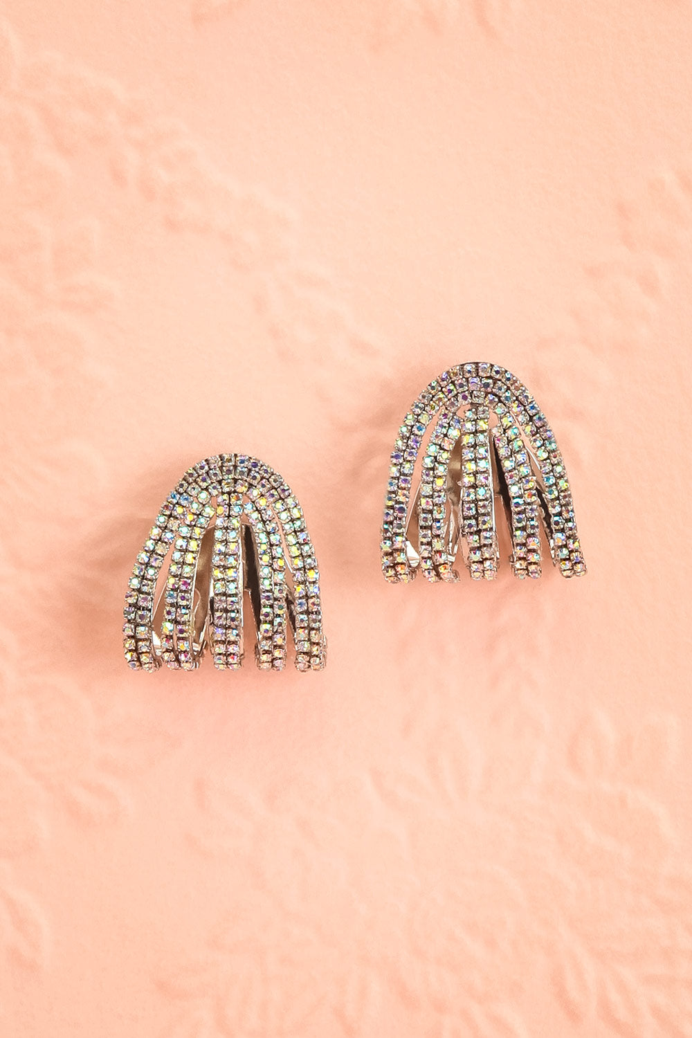 Moana Silver Iridescent Crystal Earrings | Boutique 1861 view