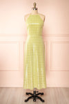 Moonbyul Light Green Sequin Midi Dress | Boutique 1861 front view