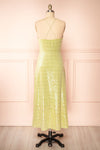 Moonbyul Light Green Sequin Midi Dress | Boutique 1861 back view