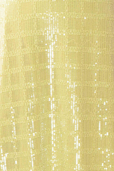 Moonbyul Light Green Sequin Midi Dress | Boutique 1861  fabric