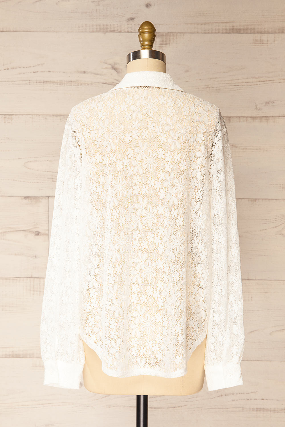 Moorea White Lace Shirt | La petite garçonne back view