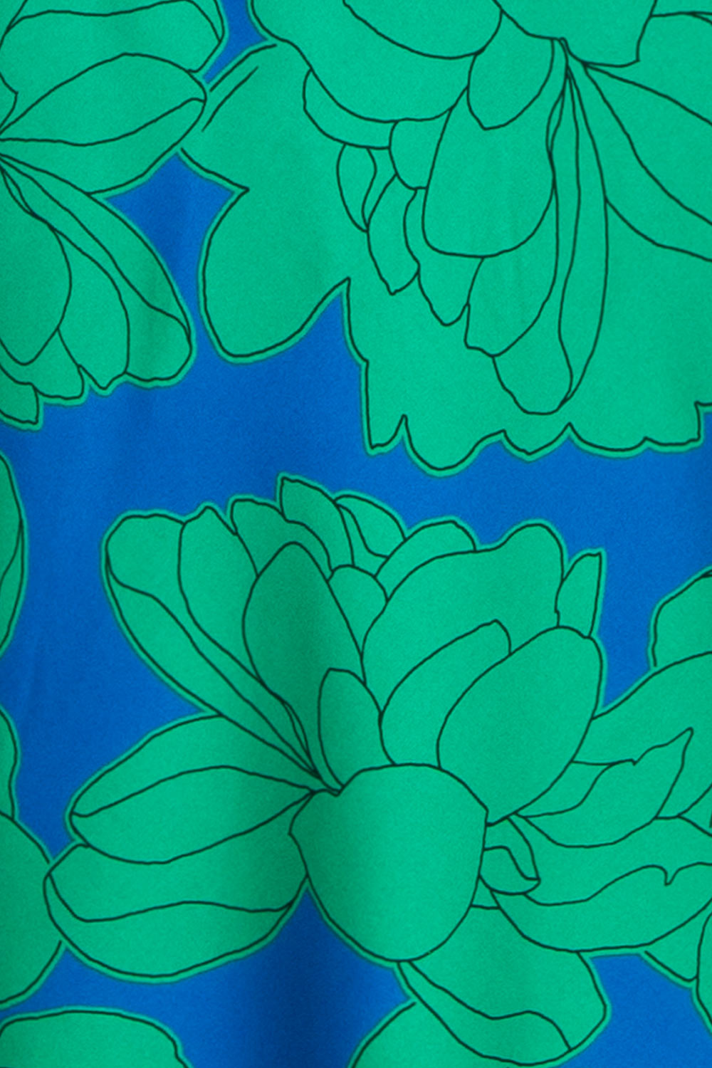 Morgany Long Green Floral Dress | Boutique 1861 fabric