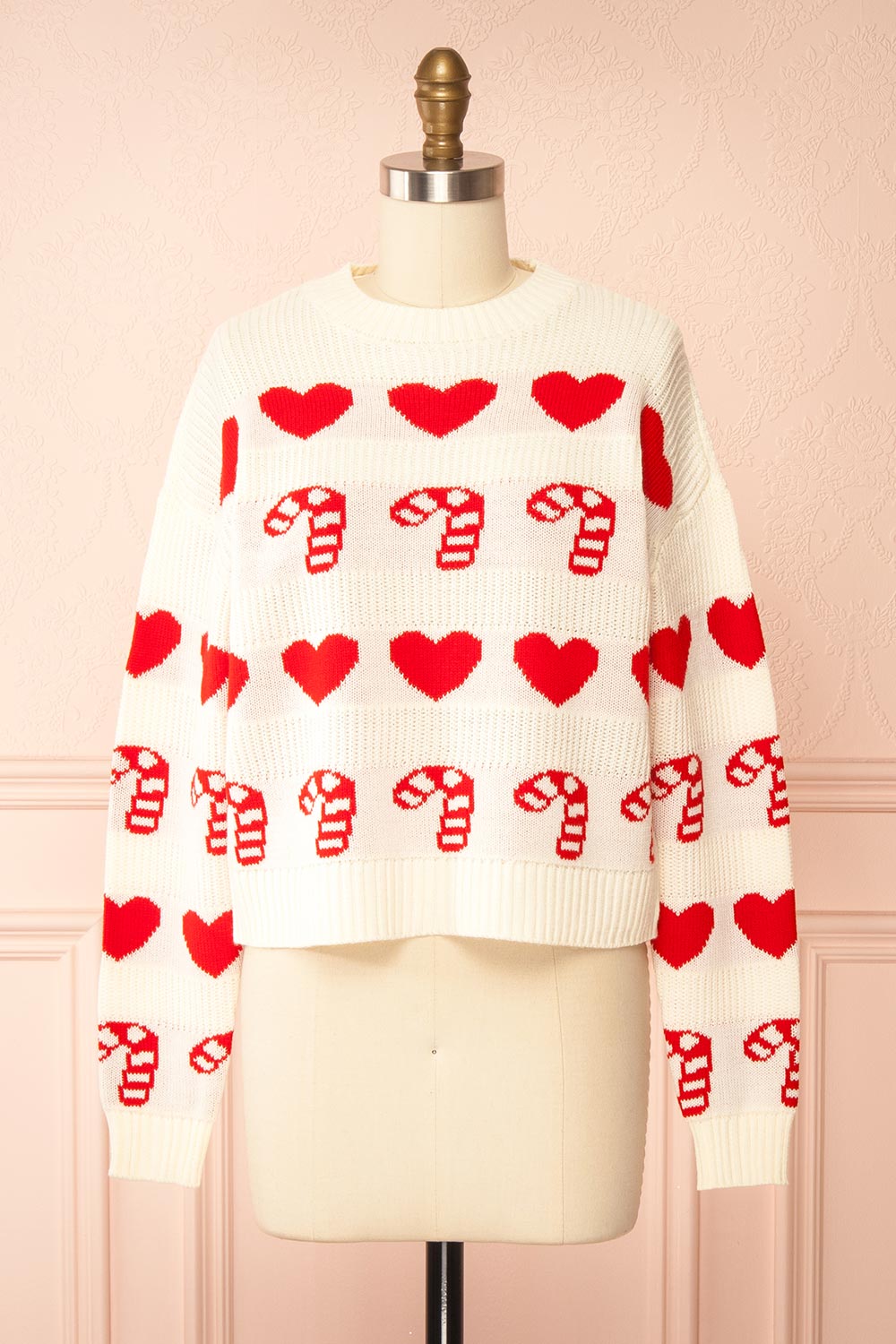 Morwell Ivory Christmas Sweater | Boutique 1861 front view