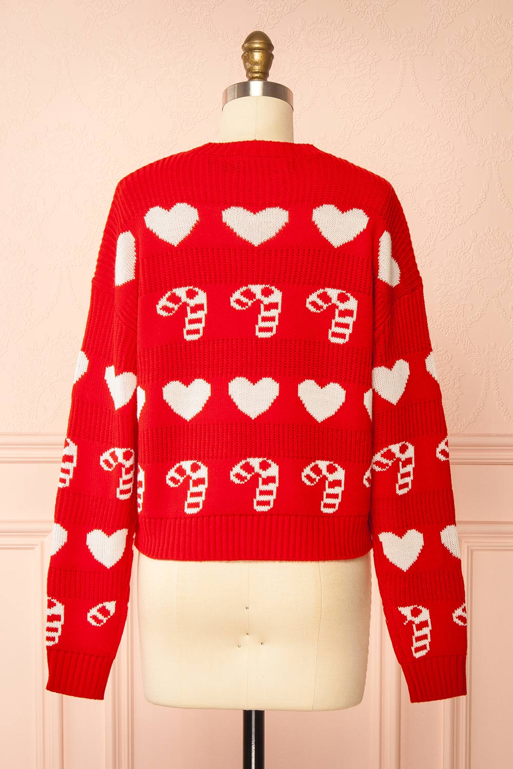 Morwell Red Christmas Sweater | Boutique 1861 back view